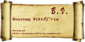 Bosznay Viktória névjegykártya