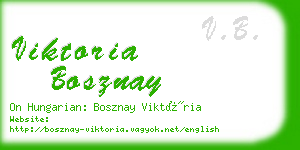 viktoria bosznay business card